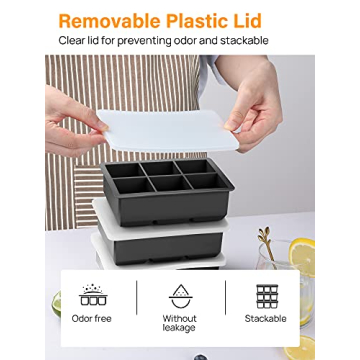 Kootek Ice Cube Trays for Whiskey and Cocktails