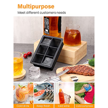 Kootek Ice Cube Trays for Whiskey and Cocktails