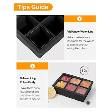 Kootek Ice Cube Trays for Whiskey and Cocktails