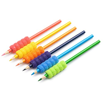 Special Supplies Spiky Pencil Grips for Kids and Adults Colorful Holders for Handwriting, Drawing, Coloring - Ergonomic Right or Left-Handed Use - Reusable (50-Pack)