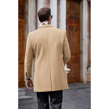 COOFANDY Men's Woolen Peacoat - Warm Winter Style