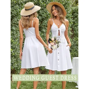 VOTEPRETTY Women's Summer Sundress Flattering Pocket Dress