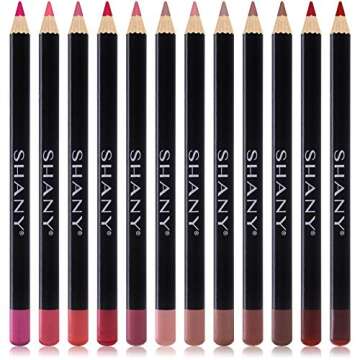 SHANY Dreamy Dozen Matte Lip Liner Set Vegan - Long-Lasting Professional Velvet Cruelty-Free Lipstic...
