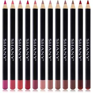 SHANY Dreamy Dozen Matte Lip Liner Set Vegan - Long-Lasting Professional Velvet Cruelty-Free Lipstic...