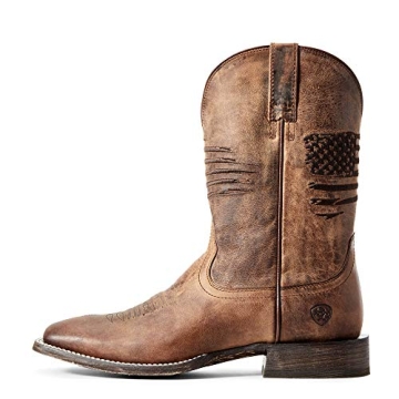 Ariat Mens Circuit Patriot Western Boots in Weathered Tan