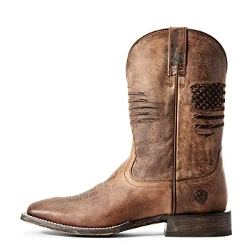 Ariat Mens Circuit Patriot Western Boots in Weathered Tan