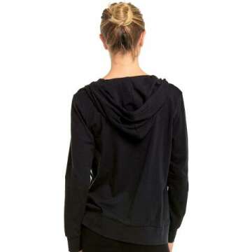Sofra Women's Cotton Zip-Up Hoodie - Lightweight & Stylish