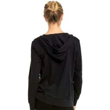 Sofra Women's Cotton Zip-Up Hoodie - Lightweight & Stylish