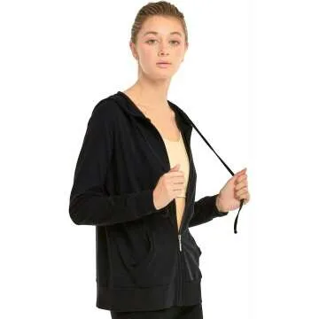 Sofra Women's Cotton Zip-Up Hoodie - Lightweight & Stylish