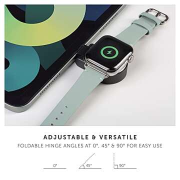 Native Union Watch Puck – Portable USB-C Apple Watch Magnetic Charger – MFi Cordless Charger for All Apple Watch Series – Adjustable Angle & Ultra-Compact