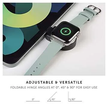 Native Union Watch Puck – Portable USB-C Apple Watch Magnetic Charger – MFi Cordless Charger for All Apple Watch Series – Adjustable Angle & Ultra-Compact