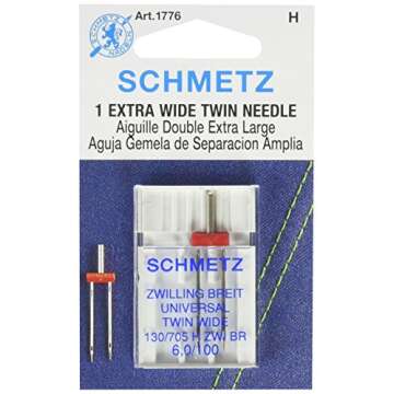 SCHMETZ Twin (130/705 H ZWI BR) Sewing Machine Needles - Carded - Size 6.0/100