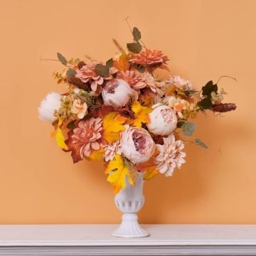 Gorgeous 2pcs Artificial Fall Flower Bouquets for Autumn Decor