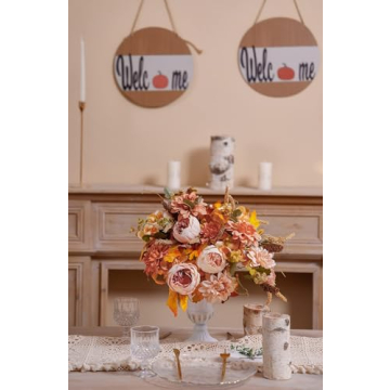 Gorgeous 2pcs Artificial Fall Flower Bouquets for Autumn Decor