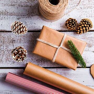 Cooraby 24 Pieces Christmas Pine Cones Ornament Natural PineCones with String Pendant Crafts for Gift Tag Christmas Tree Party Hanging Decoration (Snow)