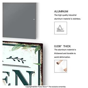 Putuo Decor Garden Sign – Vintage Outdoor Decor (12x8 Inches)