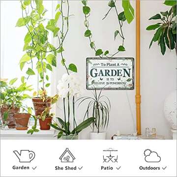 Putuo Decor Garden Sign for Outdoor Decor and Gifts
