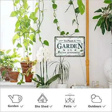 Putuo Decor Garden Sign for Outdoor Decor and Gifts