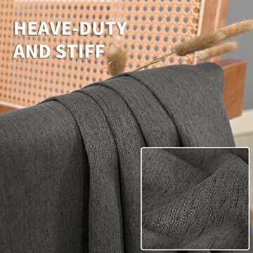 BGment Blackout Curtains for Bedroom Living Room 2 Panels Set, Linen Textured Thermal Insulation Sou...