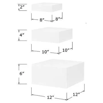 Square Acrylic Display Risers Set - Stylish & Functional