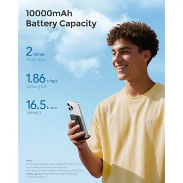 WeeFancy Mini Portable Charger with Built-in Cables 10000mAh 22.5W Fast Charging Power Bank USB-C Small Battery Pack Travel Essential Slim Battery Bank for iPhone, Samsung, Android, and More