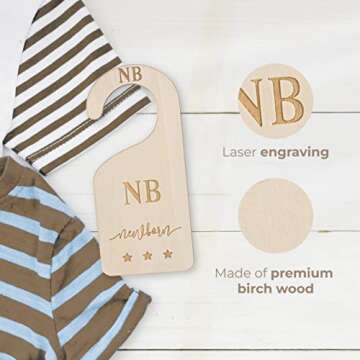 Beautiful Baby Closet Dividers - Baby Clothes Organizer Double-Sided Gender Neutral - Nursery Decor ...