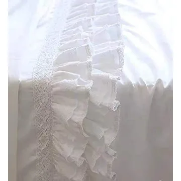 Elegant Ruffled Egyptian Cotton Pillowcases for Bedrooms