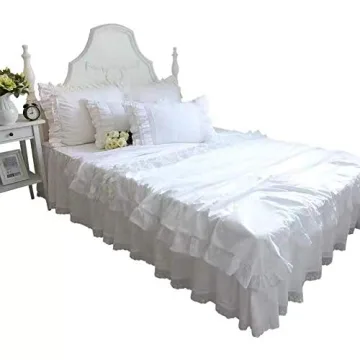 Elegant Ruffled Egyptian Cotton Pillowcases for Bedrooms
