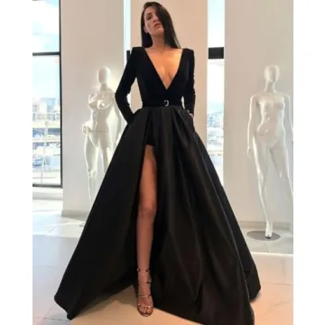 XIMILU Royal Blue High Split Evening Dress for Women