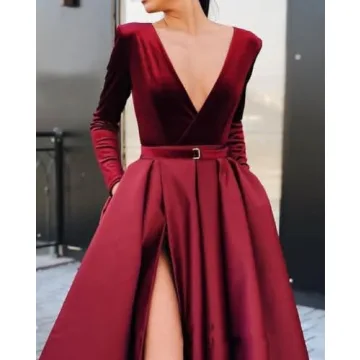 XIMILU Royal Blue High Split Evening Dress for Women