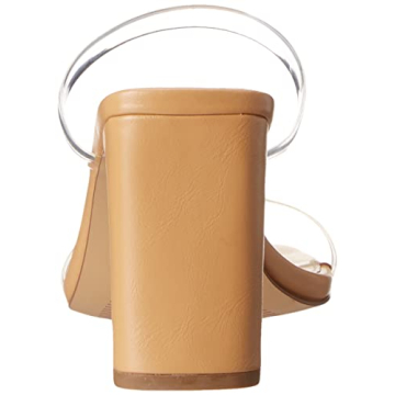 The Drop Avery Square Toe Two Strap Heeled Sandals