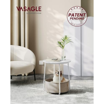 Stylish VASAGLE End Table with Basket for Modern Homes
