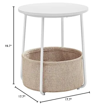 Stylish VASAGLE End Table with Basket for Modern Homes