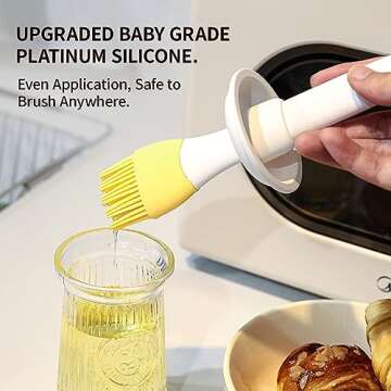 Uteynee Oil Dispenser with Brush - Glass Olive Oil Dispenser for Kitchen, 3 IN 1 Oil Dispenser Bottl...