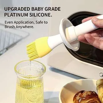 Uteynee Oil Dispenser with Brush - Glass Olive Oil Dispenser for Kitchen, 3 IN 1 Oil Dispenser Bottl...