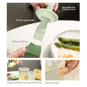 Uteynee 3 IN 1 Oil Dispenser with Brush - Kitchen Essential