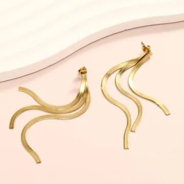 Trendy 8YEARS Gold Bow Earrings for Women Gift Idea