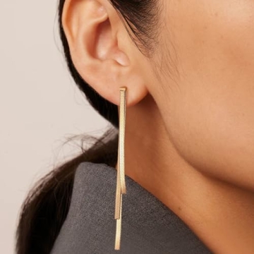 Trendy 8YEARS Gold Bow Earrings for Women Gift Idea