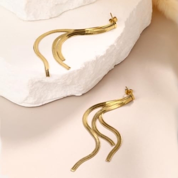Trendy 8YEARS Gold Bow Earrings for Women Gift Idea