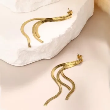 Trendy 8YEARS Gold Bow Earrings for Women Gift Idea