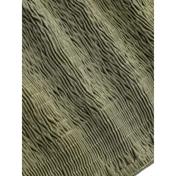 CIDER Cross Halter Shirred Back Crop Top Green Size Small