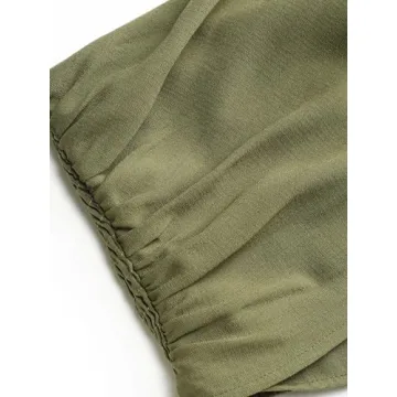 CIDER Cross Halter Shirred Back Crop Top Green Size Small