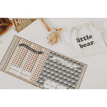 Lucy Darling Baby Memory Book, Themed Baby First Year Book, First 5 Years Journal & Photo Album for Baby Boy/Girl, Keepsake Books, Gender Neutral Memories & Milestone Book, Mom Gift - Little Camper