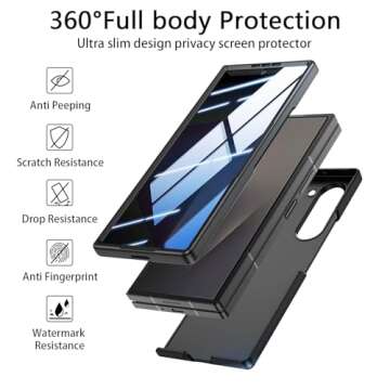 KEKBOXQ for Samsung Z Fold 7 Privacy Case, Advanced Anti-Peeping Protection, Slim Hard PC Design