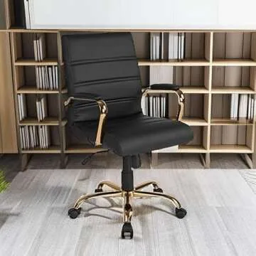 Flash Furniture Whitney Mid-Back LeatherSoft Desk Chair