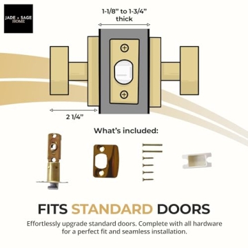 Elegant Gold Door Knobs with Privacy Lock for Modern Homes