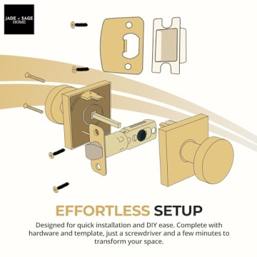 Elegant Gold Door Knobs with Privacy Lock for Modern Homes