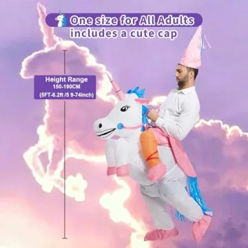 TOLOCO Inflatable Unicorn Costume for Adults - Ultimate Party Fun
