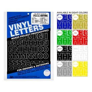 Duro 1-Inch Gothic Vinyl Letters and Numbers Set
