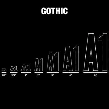 Duro 1-Inch Gothic Vinyl Letters and Numbers Set